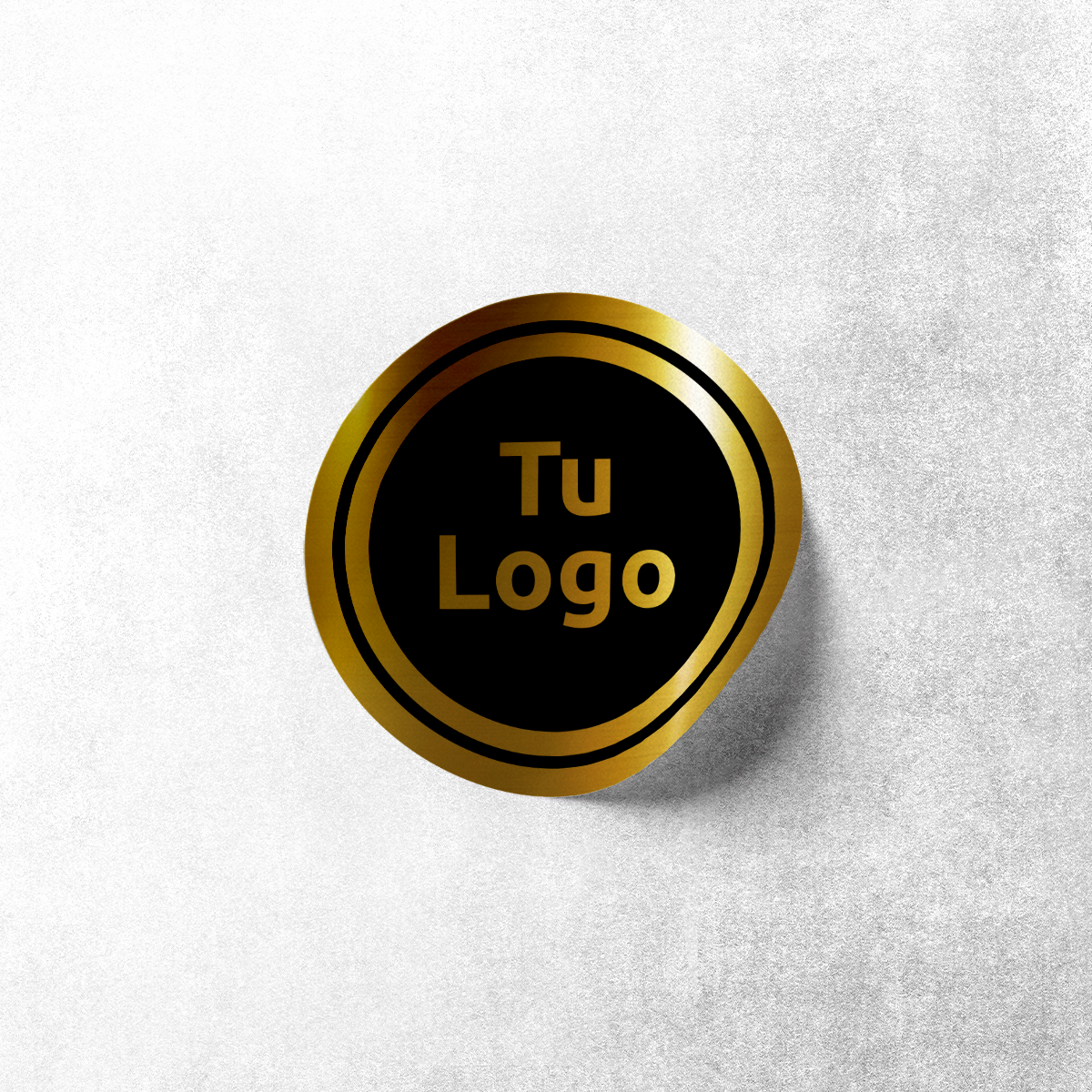 Etiqueta personalizada dorada metalizada
