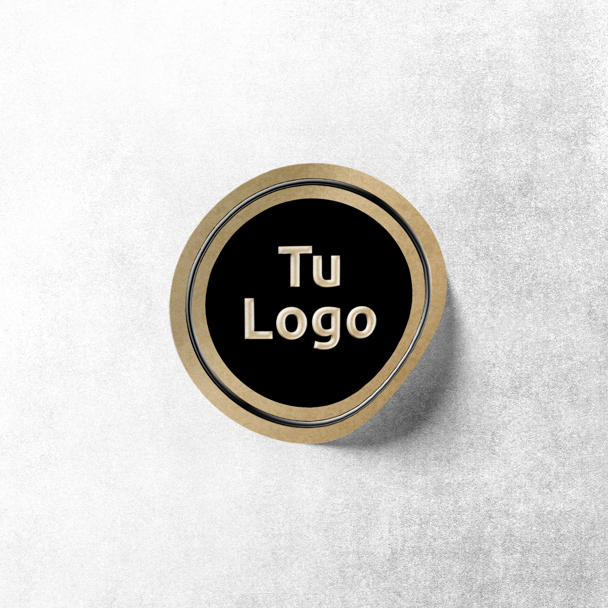 Etiqueta personalizada de papel kraft adhesivo con barniz sectorizado