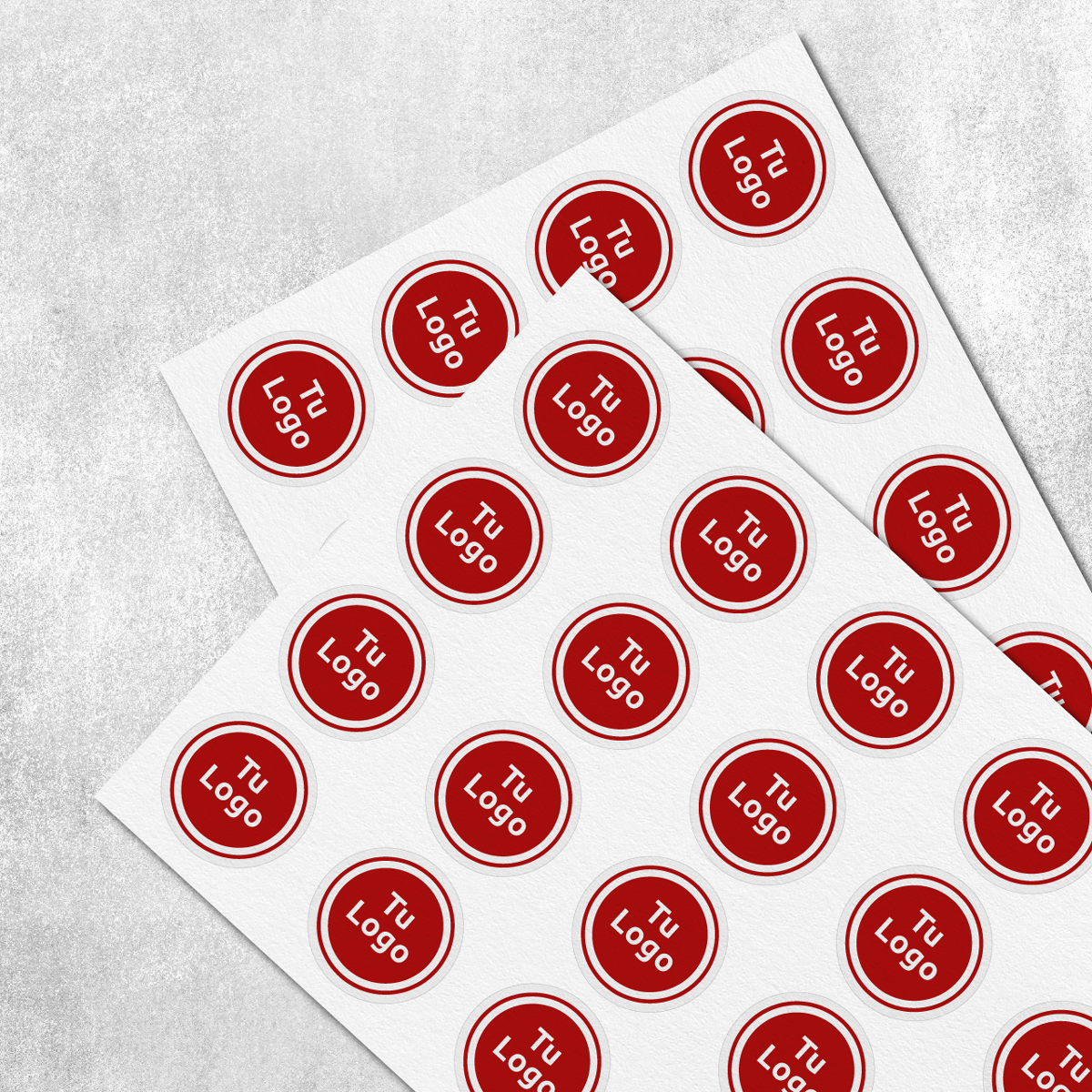 Etiqueta personalizada de papel semibrillo