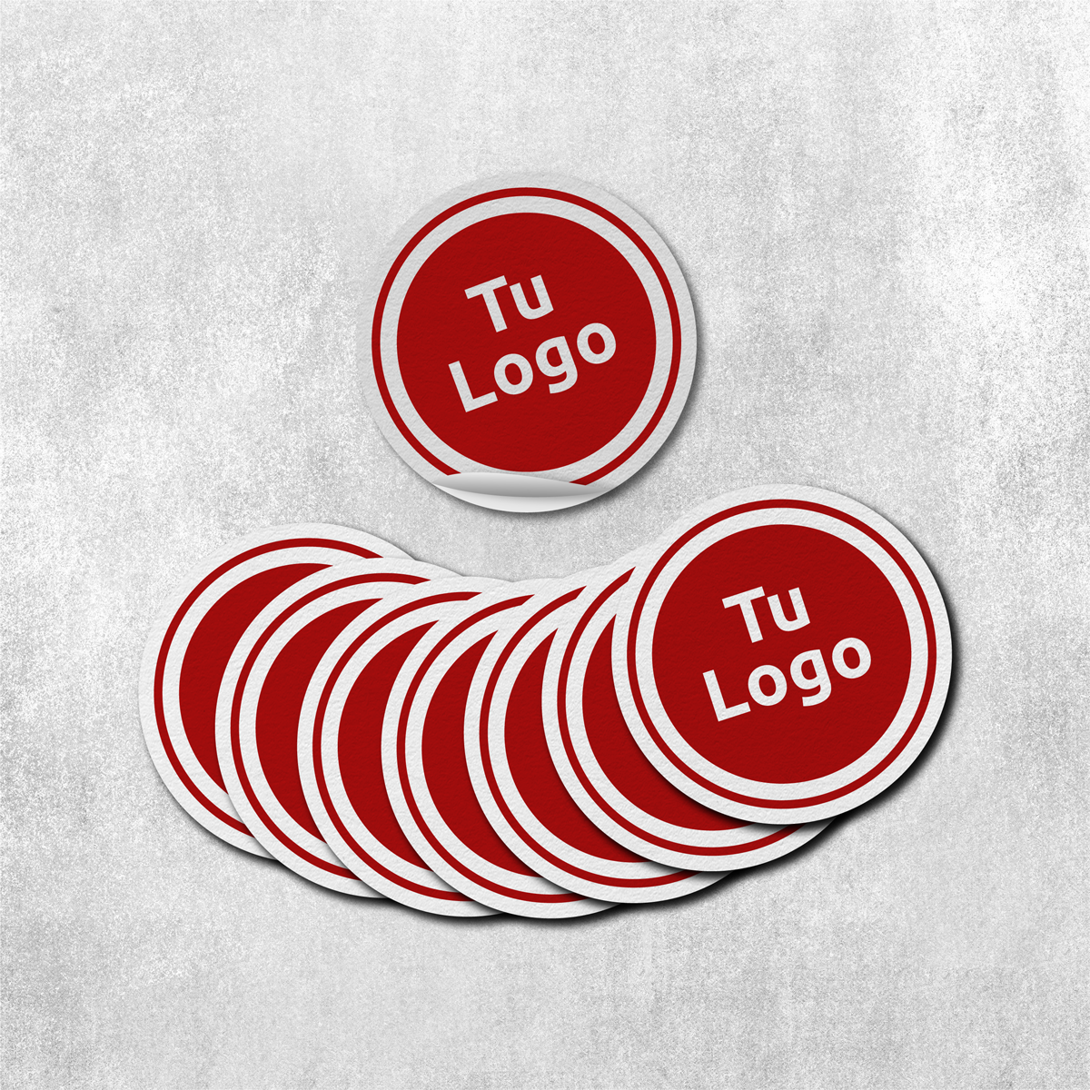 Etiqueta personalizada de papel semibrillo