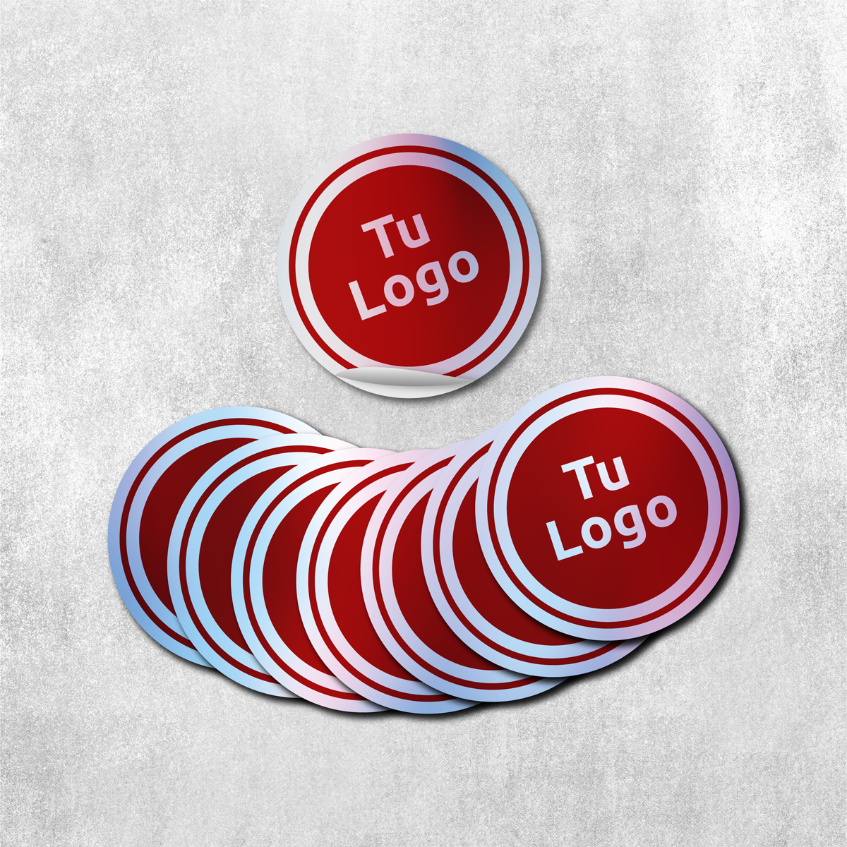 Etiqueta personalizada holográfica tornasol