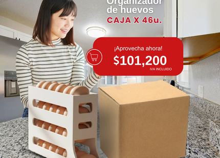 Caja de dispensadores de huevos 46 unidades