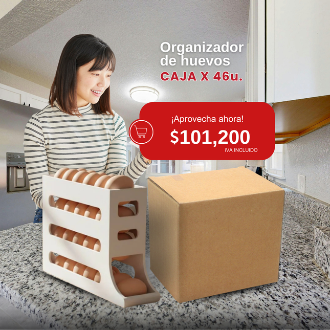 Caja de dispensadores de huevos 46 unidades