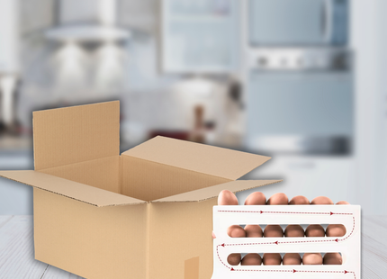 Caja de dispensadores de huevos 46 unidades