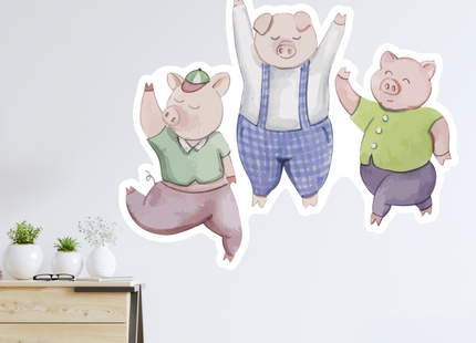 Sticker XL de Los Tres Cerditos (7602941198545)