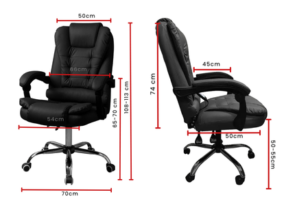 Silla Escritorio Reclinable Cuero Sintético