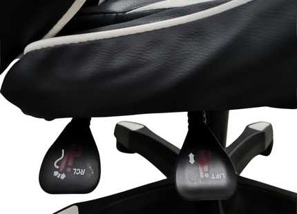 Silla Gamer Ergonómica Color Negro con Blanco