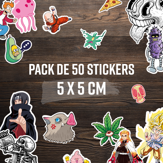 Pack de 50 stickers Random (7603401130193)