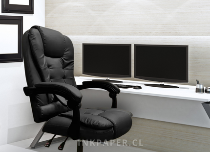 Silla Escritorio Reclinable Cuero Sintético