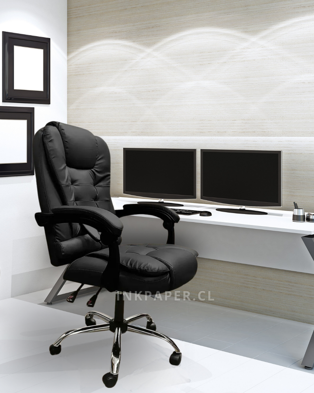 Silla Escritorio Reclinable Cuero Sintético