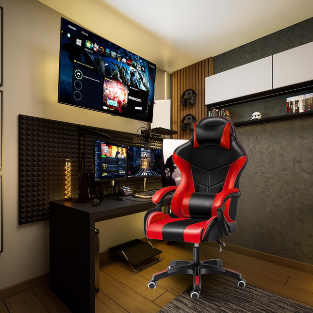 Silla Gamer Ergonómica color Rojo