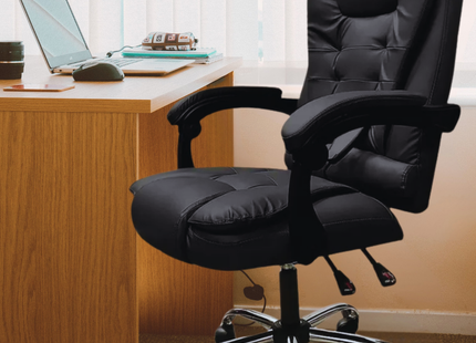 Silla Escritorio Reclinable Cuero Sintético