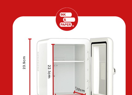 Mini Refrigerador Portátil Eléctrico Blanco con visor