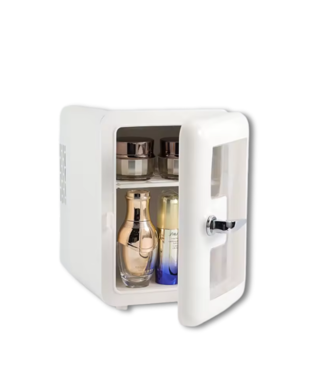Mini Refrigerador Portátil Eléctrico Blanco con visor