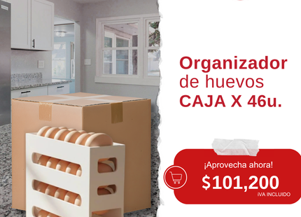 Caja de dispensadores de huevos 46 unidades