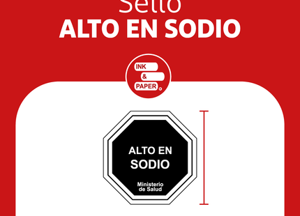 Sellos Minsales para alimentos ''ALTO EN'' - Dos salidas