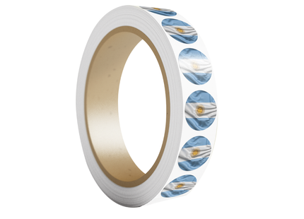 Etiqueta adhesiva Circular Bandera Argentina | 50 mm (7633941037265)