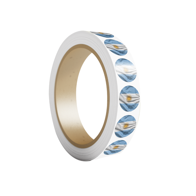 Etiqueta adhesiva Circular Bandera Argentina | 50 mm (7633941037265)