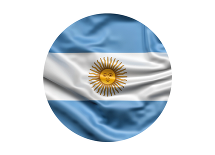 Etiqueta adhesiva Circular Bandera Argentina | 50 mm (7633941037265)