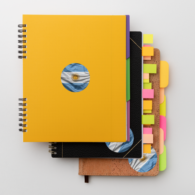 Etiqueta adhesiva Circular Bandera Argentina | 50 mm (7633941037265)