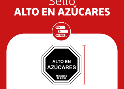 Sellos Minsales para alimentos ''ALTO EN'' - Dos salidas
