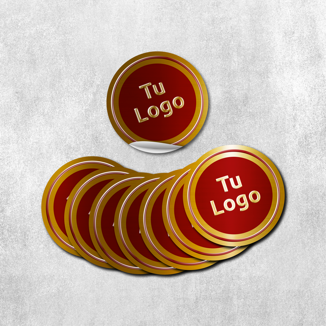 Etiqueta personalizada dorada metalizada con barniz sectorizado (7302530236625)