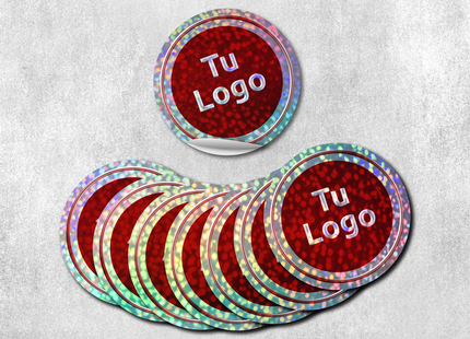 Etiqueta personalizada holográfica glitter con barniz sectorizado (7600077144273)
