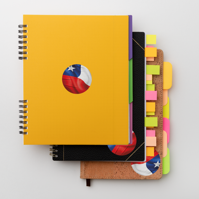 Etiqueta adhesiva Circular Bandera Chile | 50 mm (7633940512977)