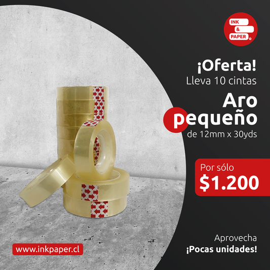 OFERTA! 10 Cintas aro pequeño de 12mm x 30yds