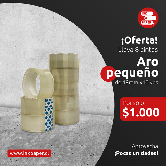 OFERTA! 8 Cintas aro pequeño de 18mm x 10yds