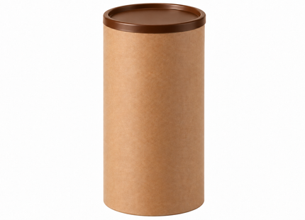 Tubo de Cartón Kraft 76 mm – Tapa Plana (Serie 4)
