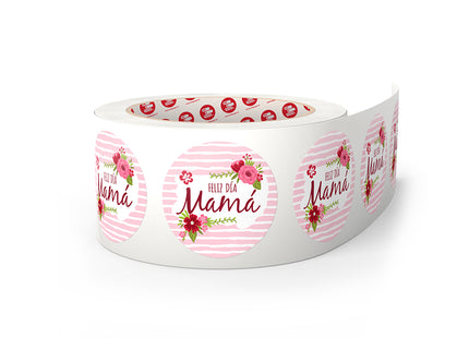 Sticker | Feliz día Mamá - 100 etiquetas (7603690143953)