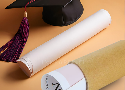 Tubos Porta Planos y Documentos pack 2 unidades Tapa Dorada| 76 mm x 100 cm