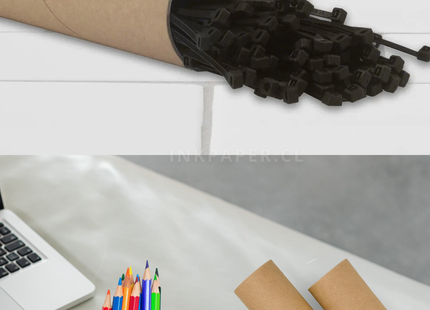 Tubos Porta Planos y Documentos pack 2 unidades Tapa Plateada | 76 mm x 100 cm