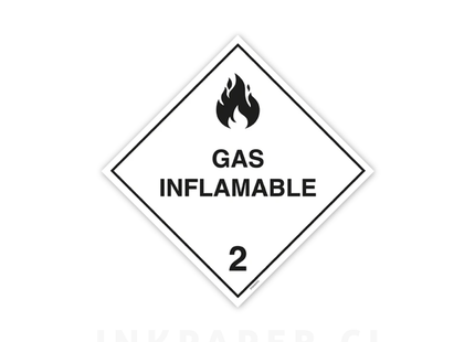 Sustancias peligrosas - Gas inflamable blanco