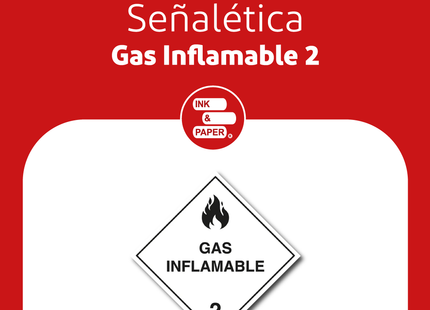 Sustancias peligrosas - Gas inflamable blanco