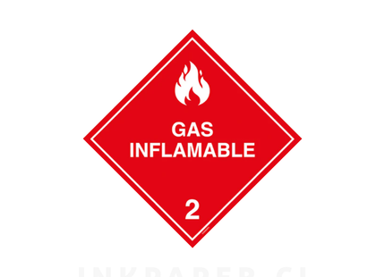Sustancias peligrosas - Gas inflamable rojo