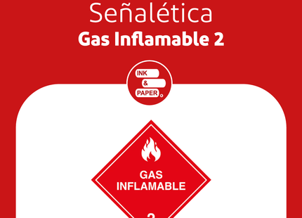 Sustancias peligrosas - Gas inflamable rojo
