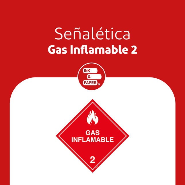 Sustancias peligrosas - Gas inflamable rojo
