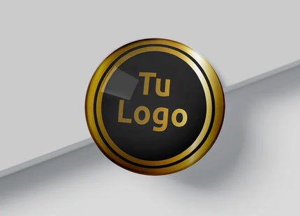 Imanes personalizados impresos de vinilo dorado metalizado matte