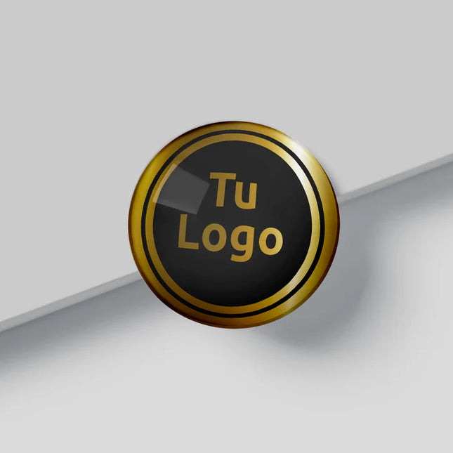 Imanes personalizados impresos de vinilo dorado metalizado matte