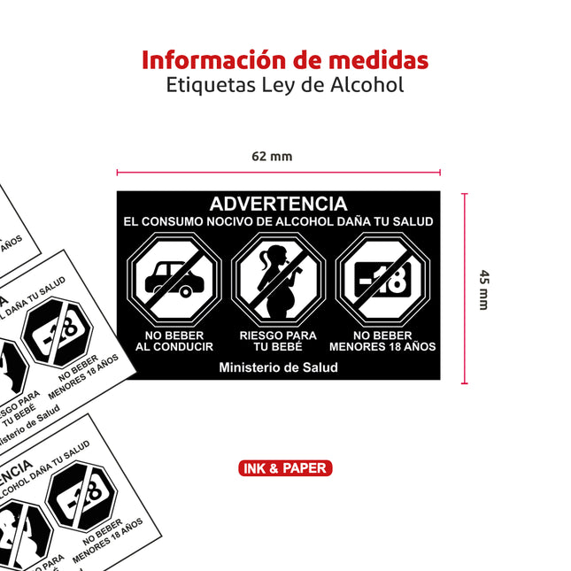 Etiquetas Ley de Alcoholes Negativo | 42 mm x 62 mm. (7468489408721)