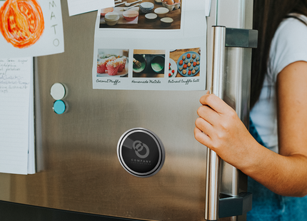 Imanes personalizados impresos de vinilo plateado metalizado