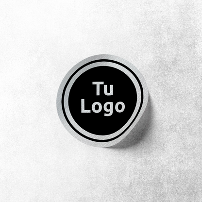 Etiqueta personalizada de papel nácar texturizado