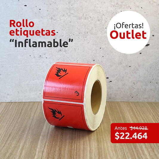 OUTLET - Etiquetas "Inflamable Mediana"