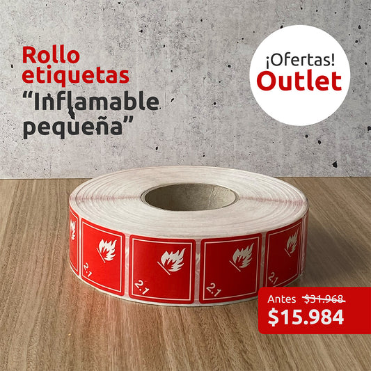 OUTLET - Etiquetas "Inflamable Pequeña"