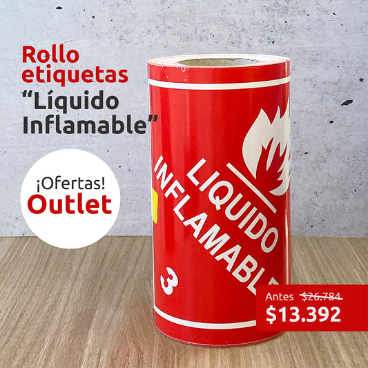 OUTLET - Etiquetas "Líquido Inflamable"