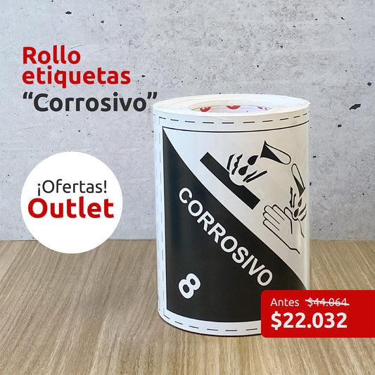 OUTLET - Etiquetas "Corrosivo"