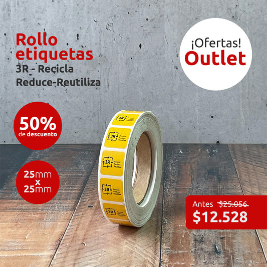 OUTLET - Rollo etiquetas "3R"