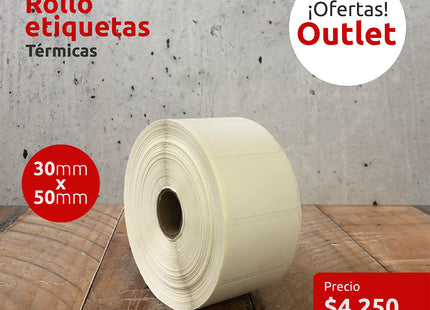 OUTLET - Etiquetas Térmicas 30mm x 50mm (7318206382289)
